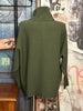 Pull oversize + size col roulé vert olive