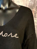 Pullover "J'adore" schwarz