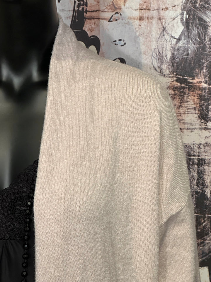Cardigan uni long beige (36/40)
