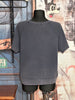 T-Shirt mit Rundhalsausschnitt in Denimblau