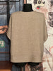 Kurze Strickjacke taupe