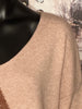 Pull "Je m'en fous" beige