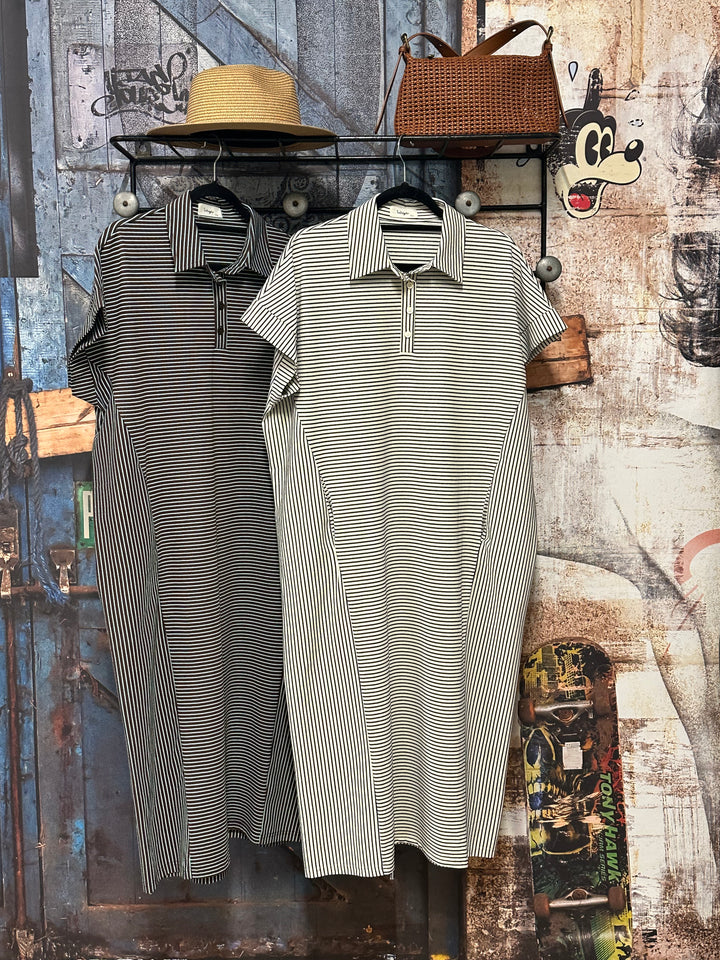 Oversize-Polo-Kleid mit Streifen (38/44)