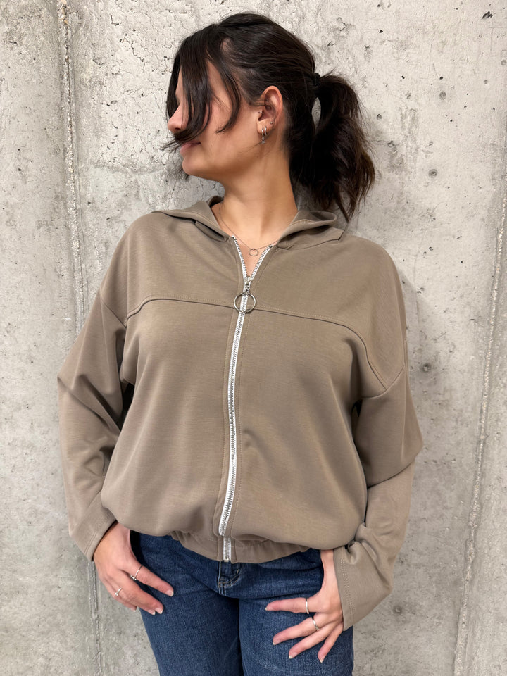 Blouson à capuche ultra fluide (38/42) MADE IN ITALY