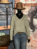 Kleiner Vintage-Pullover in Khaki