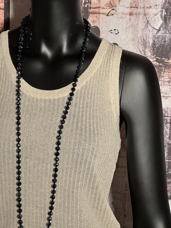 Feinmaschiges Tank-Top in beige