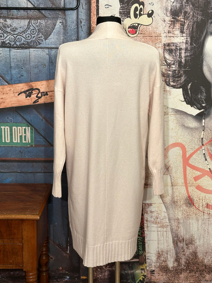 Cardigan uni long crème (36/40)