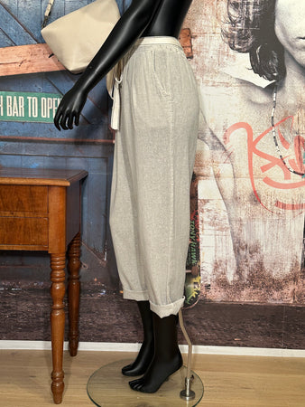 Pantalon 50% lin & 50% coton sable