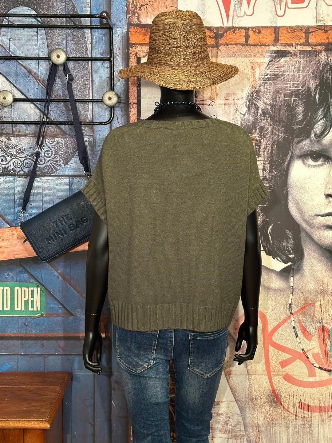 Ärmelloser Pullover & Rundhalsausschnitt khaki (38/42)