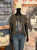 T-shirt "L💜VE IS L💛VE" anthracite vintage