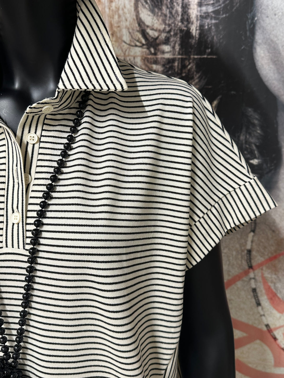 Oversize-Polo-Kleid mit Streifen (38/44)