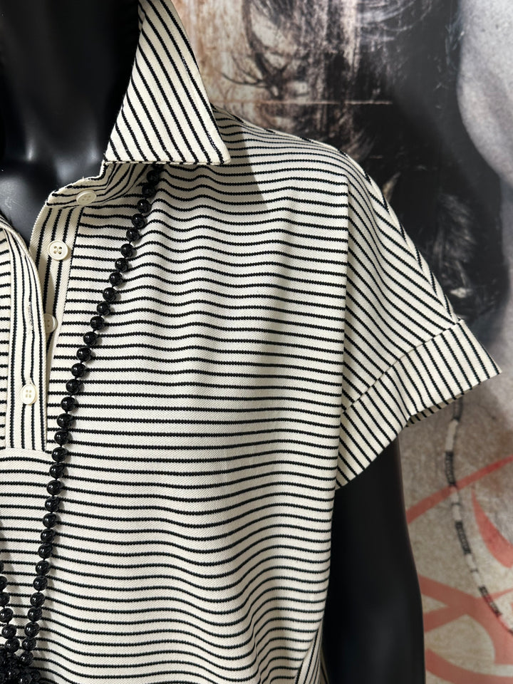 Oversize-Polo-Kleid mit Streifen (38/44)