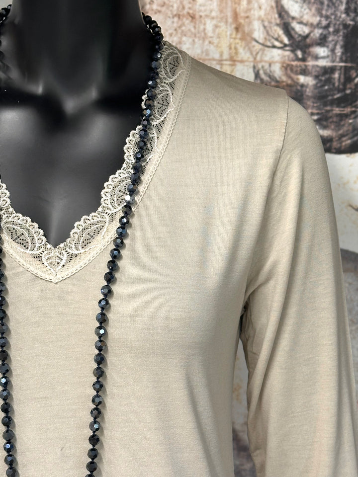 Sous-pull manches longues dentelle 36/42 MADE IN 🇮🇹