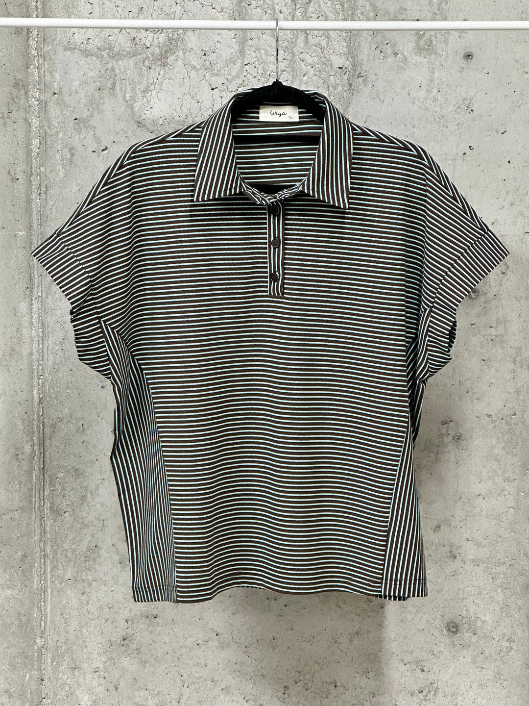 Oversize-Poloshirt mit Streifen (38/44)