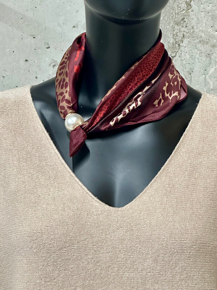 Foulard/tour de cou magnétique "Louna" motif léopard
