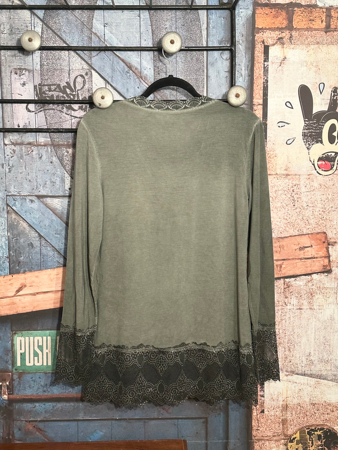 Unterziehpullover Spitze 36/42 khaki dunkel