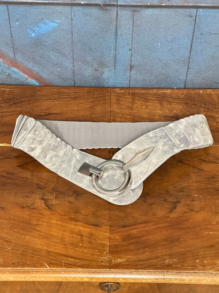 Ceinture élastique boucle argent