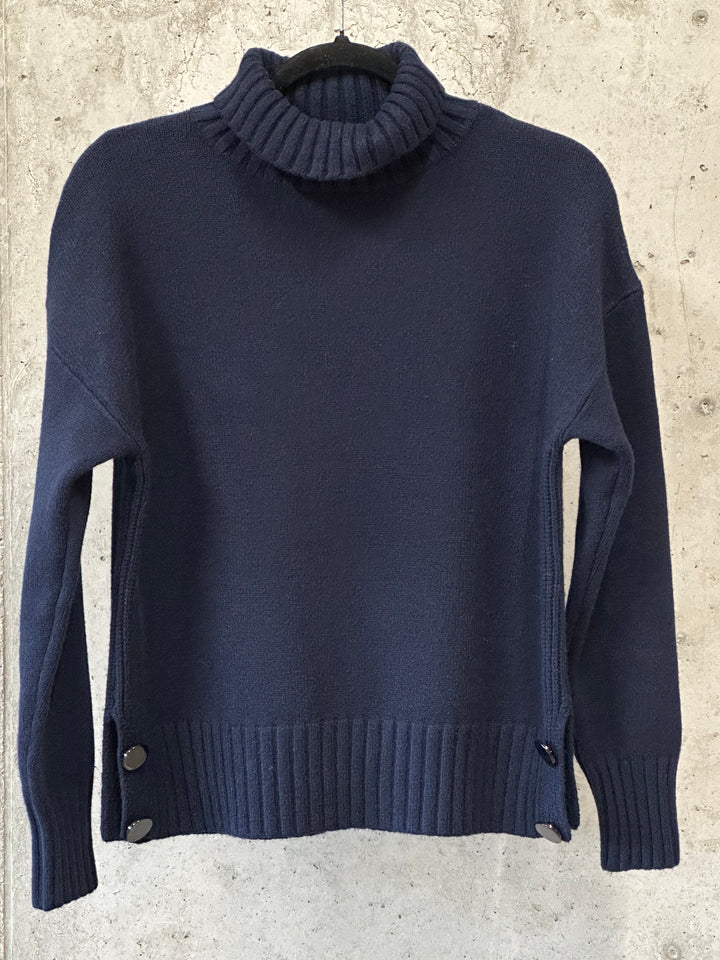 Pullover mit Schornsteinkragen & Knöpfen (36/40)