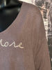 Pull "J'adore" taupe