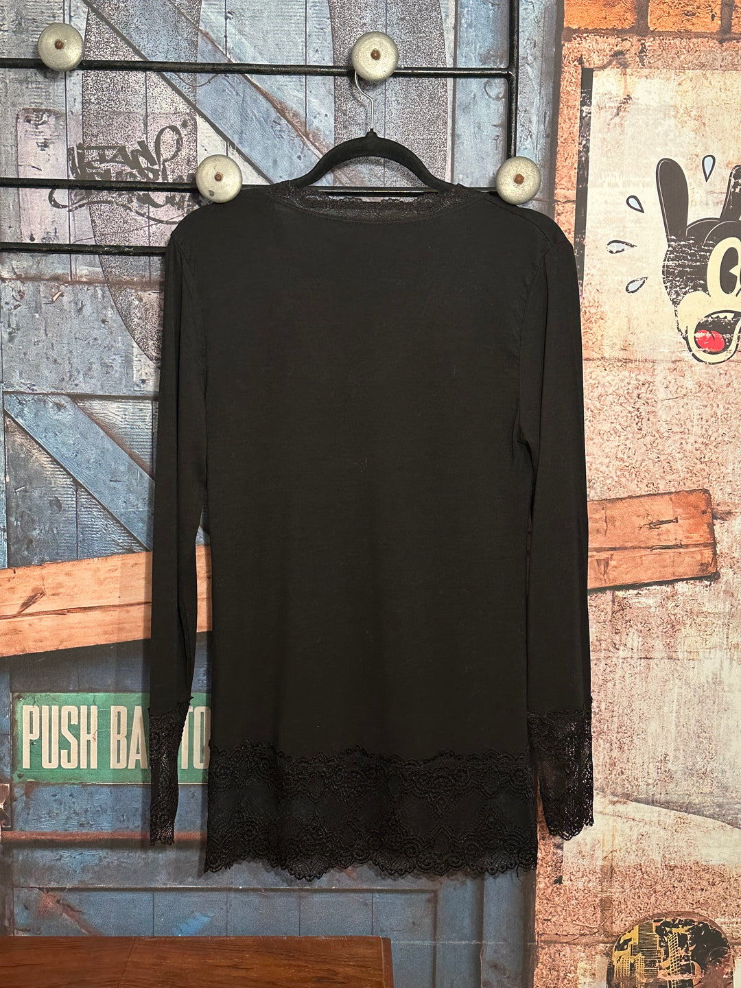 Unterziehpullover Spitze 36/42 schwarz