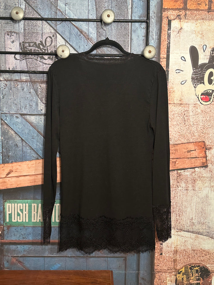 Unterziehpullover Spitze 36/42 schwarz