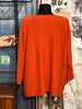 Oversize Pullover + SIZE V-Ausschnitt rostfarben