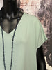 T-shirt ultra fluide col V menthe