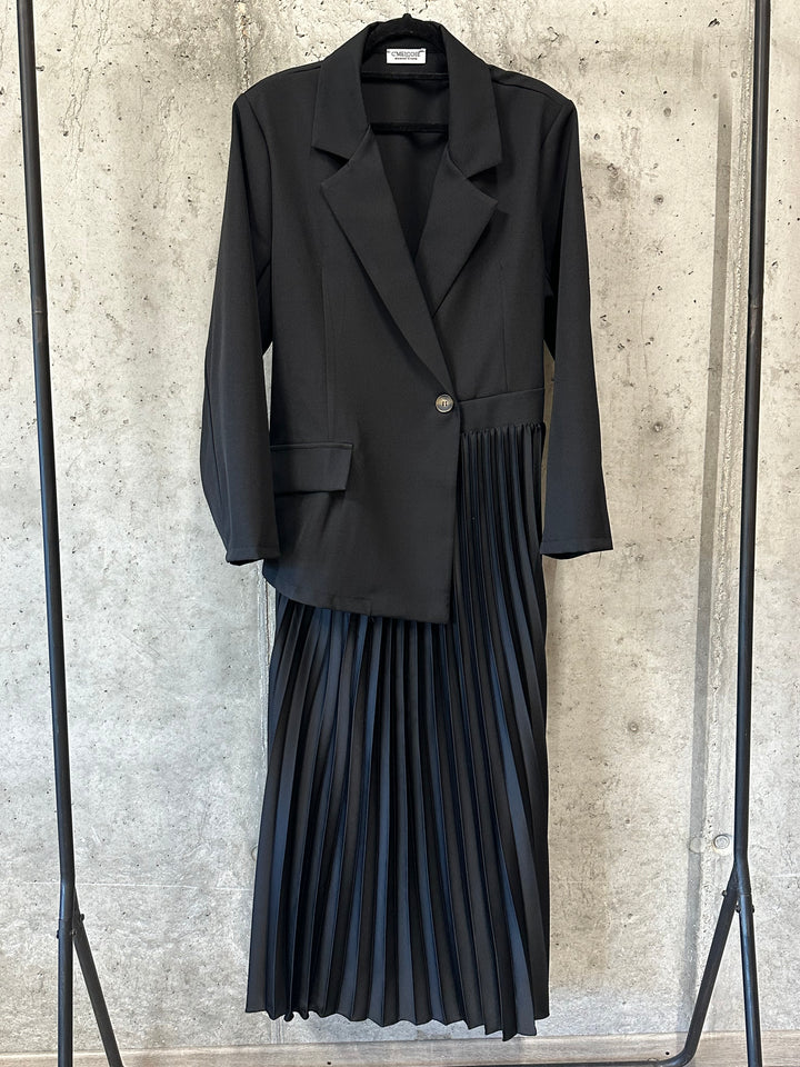 Langes Plisseekleid mit Blazer (44/48) MADE IN 🇮🇹