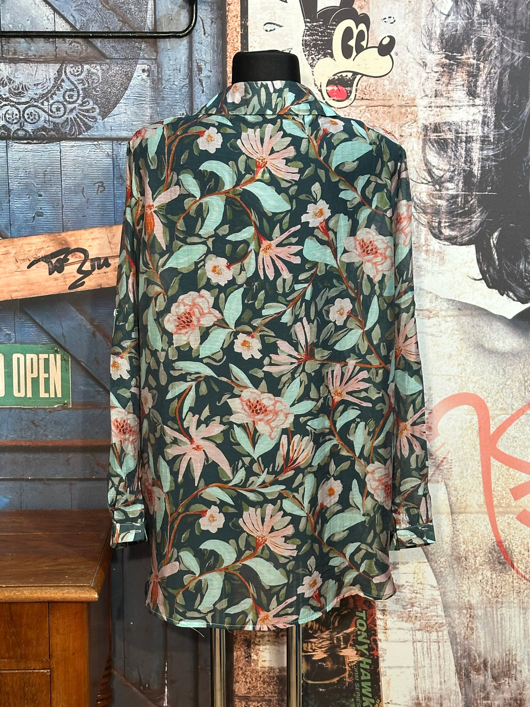 Tunique fluide col chemise + SIZE vert forêt , vert olive & rose....