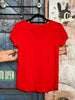 Vintage-T-Shirt aus 100% roter Baumwolle