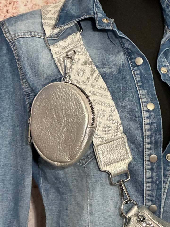 Sac banane bandoulière silver