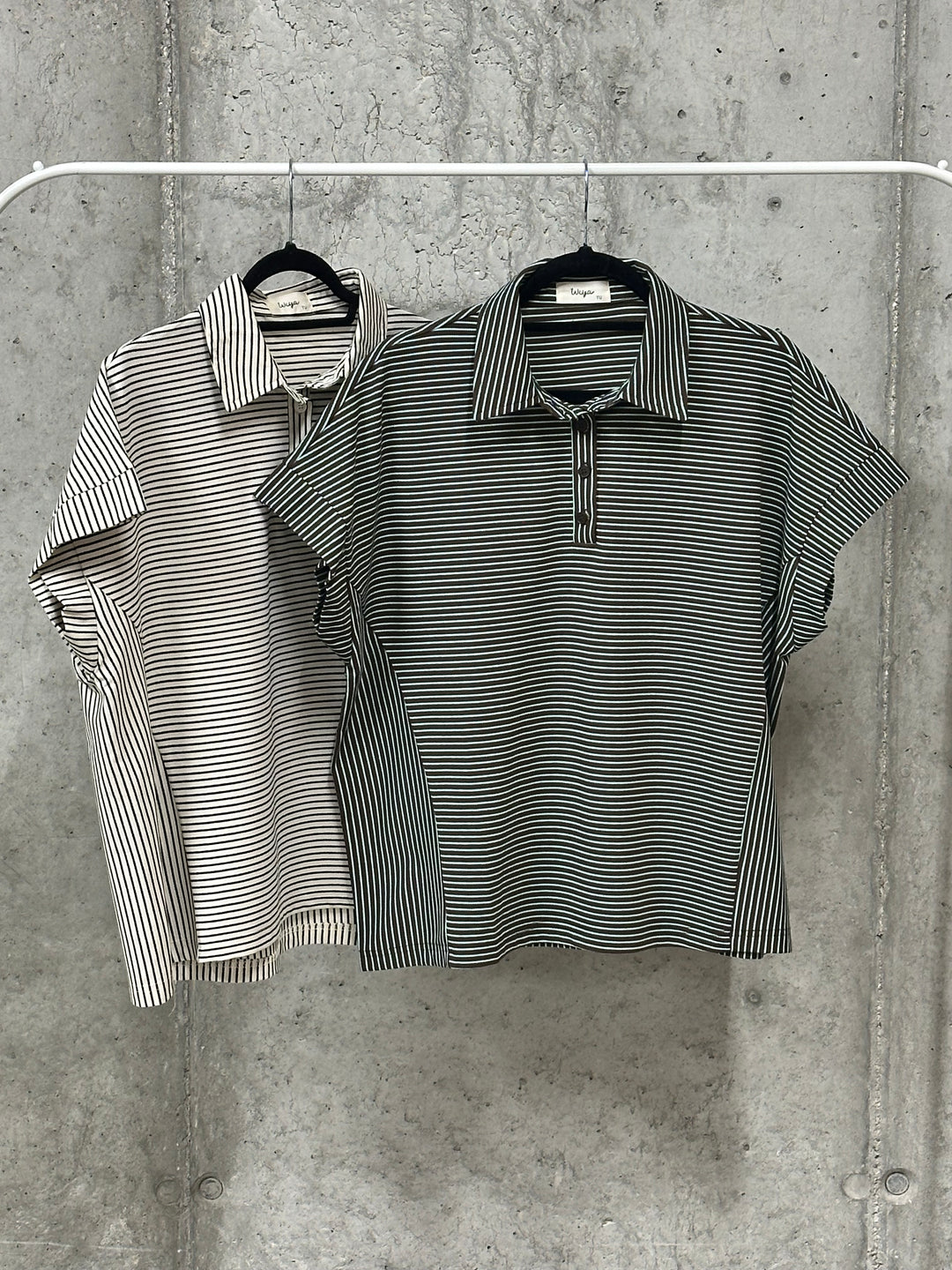 Oversize-Poloshirt mit Streifen (38/44)