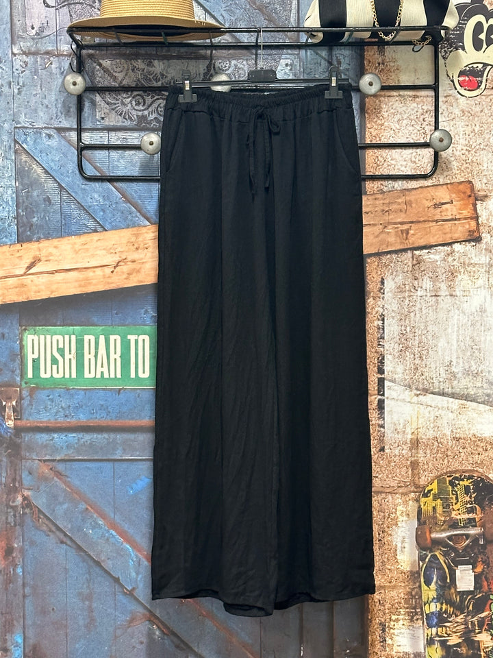 Pantalon "Timéo" taille élastique viscose &amp; lin (42/46) MADE IN ITALY