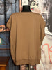 Sweatshirt mit kurzen Ärmeln +size camel