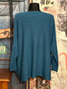 Oversize-Pullover + SIZE V-Ausschnitt petrolblau