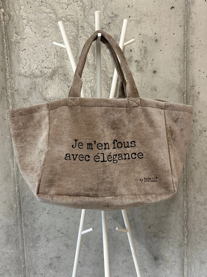 Sac/cabas Lulu "Je m'en fous avec élégance" 100% 🇫🇷