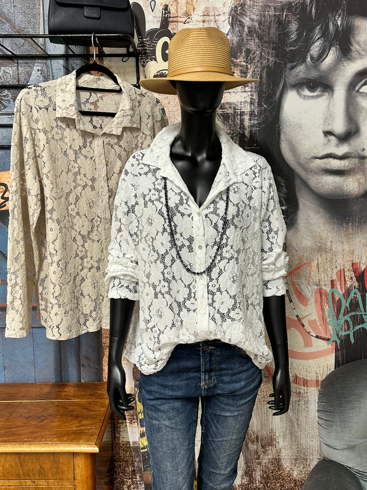 Chemisier 100% dentelle florale (38/42) MADE IN ITALY