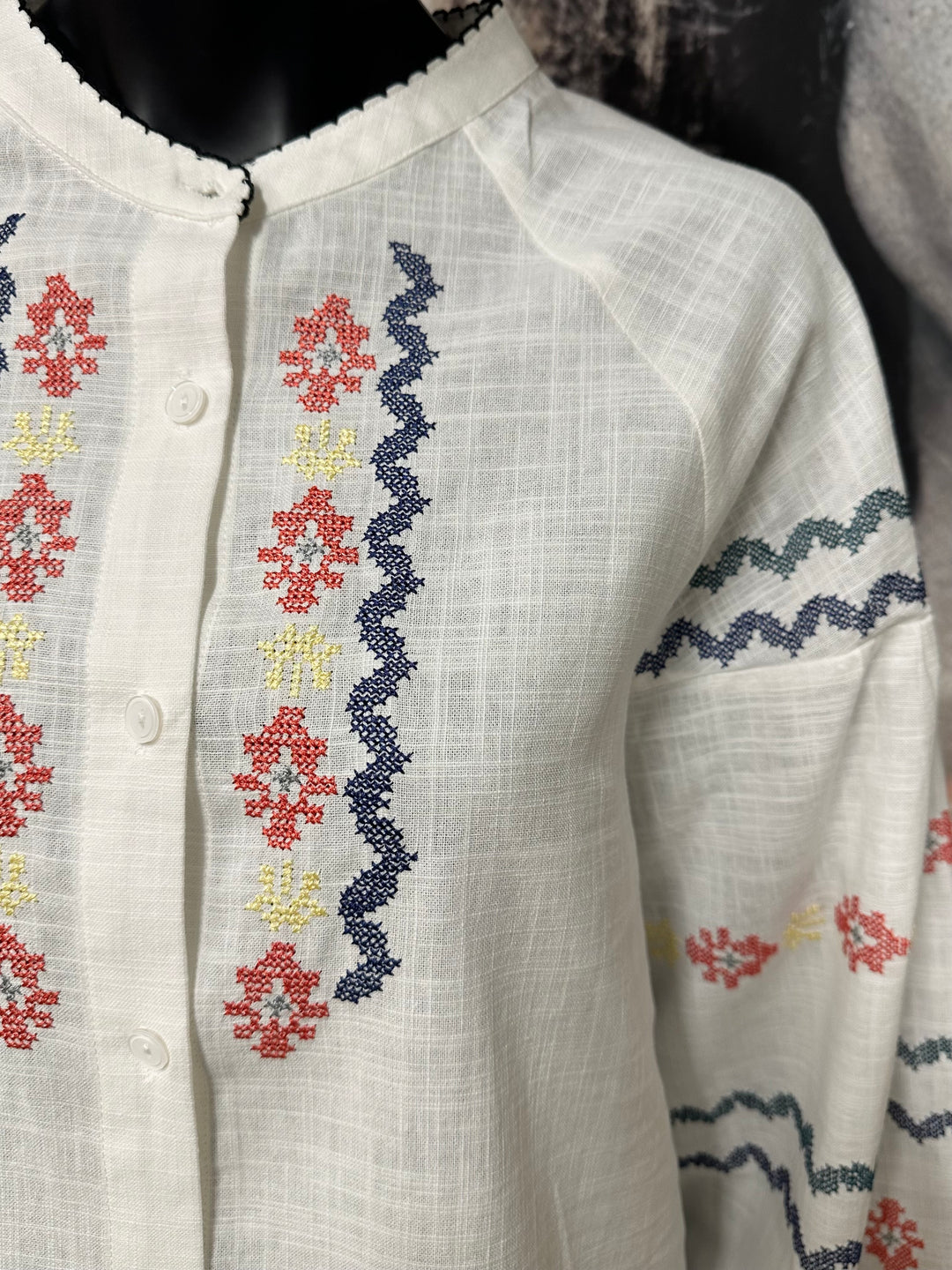 Bohemian-Bluse aus 100 % Baumwolle (38/42)