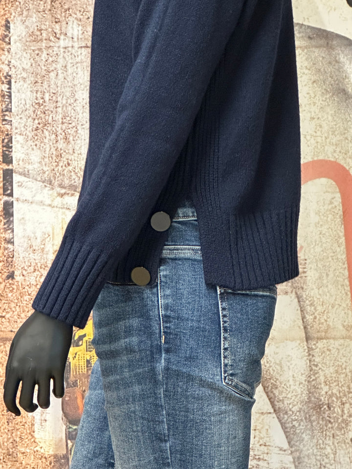 Pullover mit Schornsteinkragen & Knöpfen (36/40)