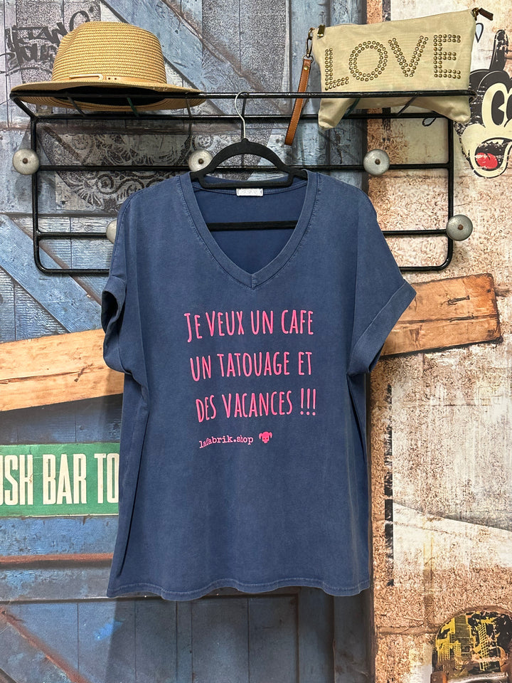 T-shirt "Charlie" oversize "je veux...." (42/46) MADE IN ITALY
