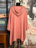 Poncho mit Kapuze "Banditas" ultra looké & oversize pink/koralle