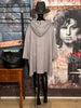 Poncho mit Kapuze "Banditas" ultra looké & oversize grau