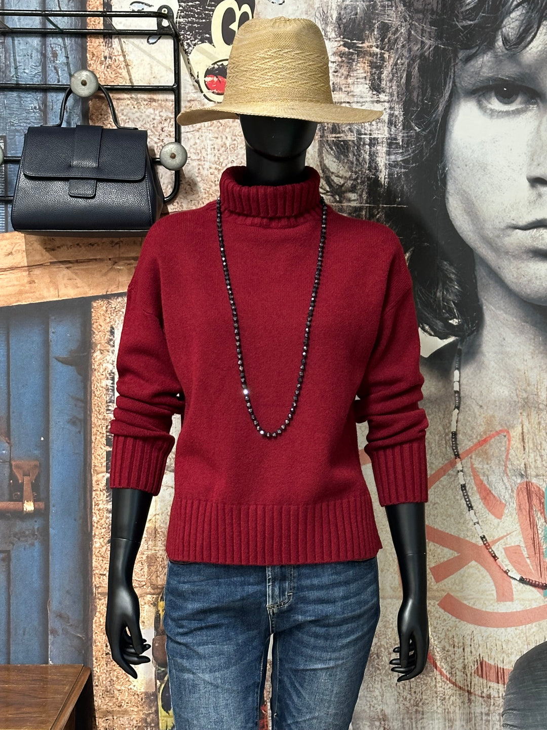 Pullover mit Schornsteinkragen & Knöpfen (36/40)