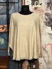 Oversize-Pullover mit Fledermausärmeln + SIZE beige