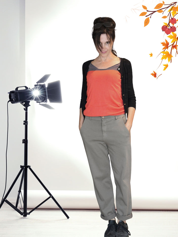 Chino-Hose in Taupe