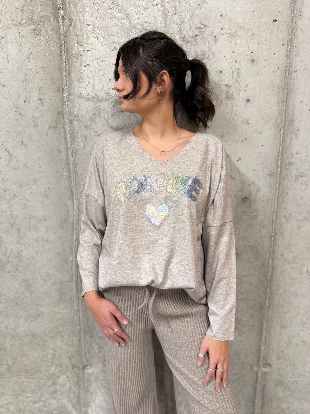 Pull col V "Bohème" (42/46) MADE IN ITALY