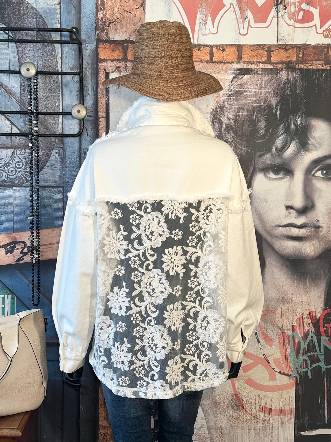 Bestickte Jacke/besticktes Hemd ecru