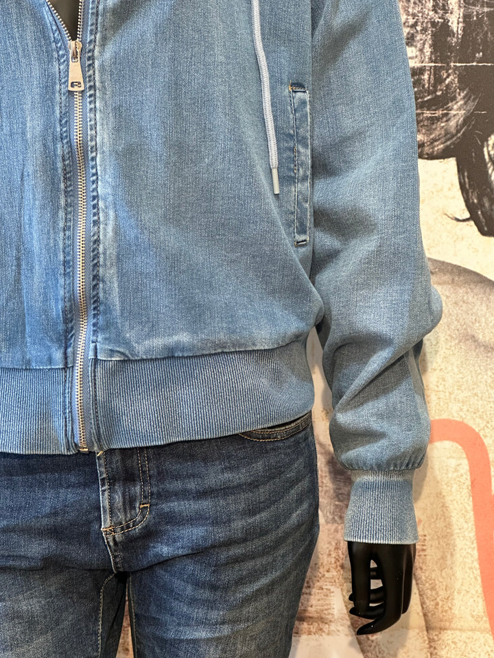 Kapuzenjacke aus Jeansstoff