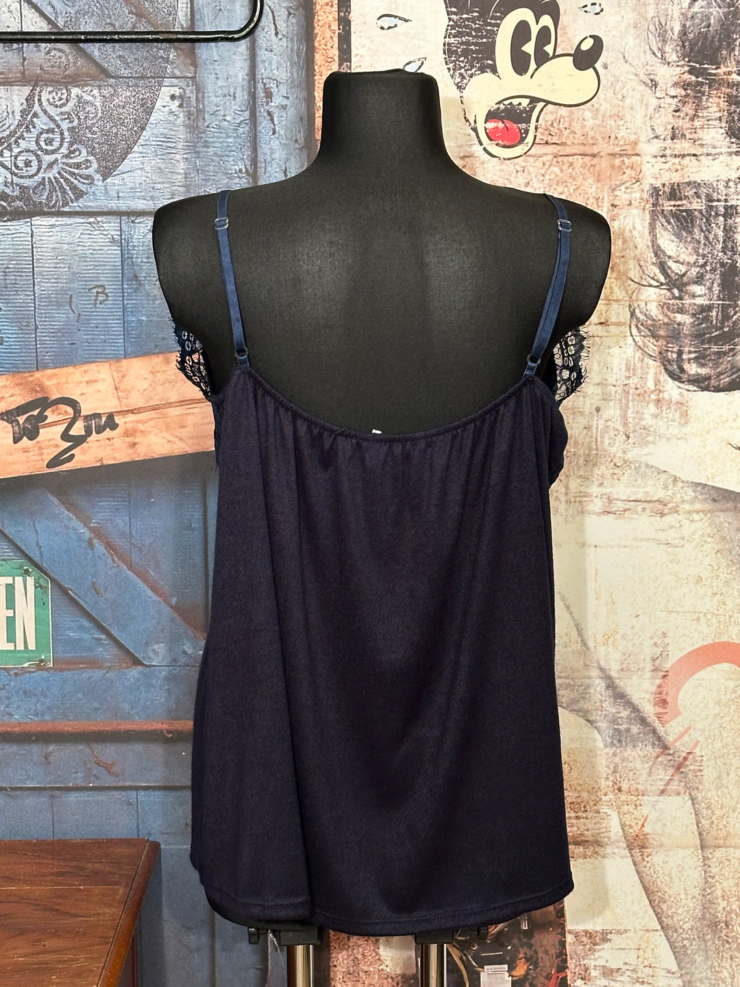 Caraco + size Spitze marineblau (42/46)