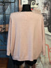 Pull tout doux " Oui mais non" rose vintage